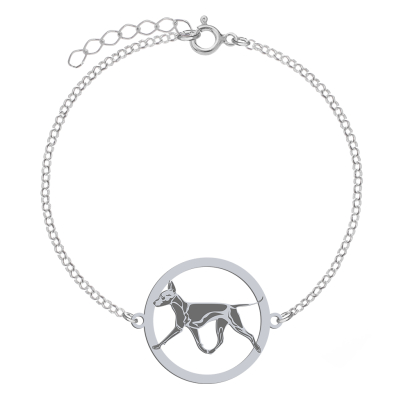 Silver Mexican Hairless Dog bracelet FREE ENGRAVING - MEJK Jewellery