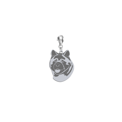 Silver American Akita engraved charms - MEJK Jewellery