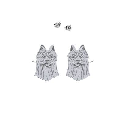 Silver Australian Silky Terrier earrings - MEJK Jewellery