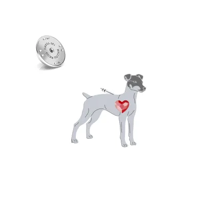 Silver Japanese Terrier jewellery pin - MEJK Jewellery
