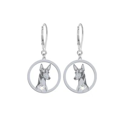 Silver Pharaoh Hound earrings, FREE ENGRAVING - MEJK Jewellery