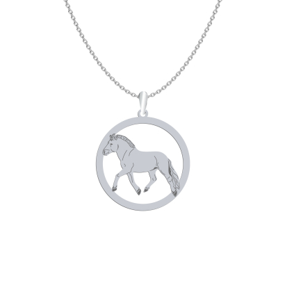 Silver Fjord Horse necklace, FREE ENGRAVING - MEJK Jewellery