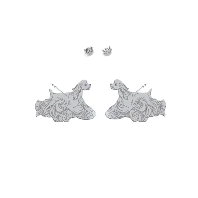 Silver American Cocker Spaniel earrings - MEJK Jewellery