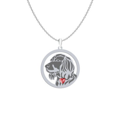 Silver German Spaniel engraved necklace - MEJK Jewellery