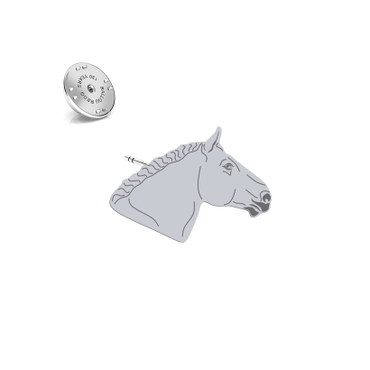 Silver Belgian Horse pin - MEJK Jewellery