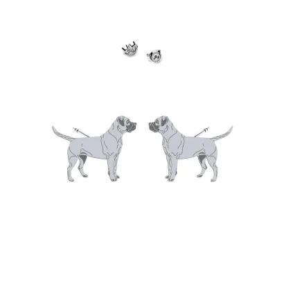 Silver Boerboel earrings - MEJK Jewellery