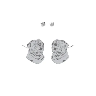 Silver Dog de Bordeaux earrings - MEJK Jewellery