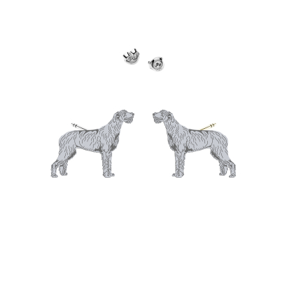 Silver  Irish Wolfhound  earrings - MEJK Jewellery