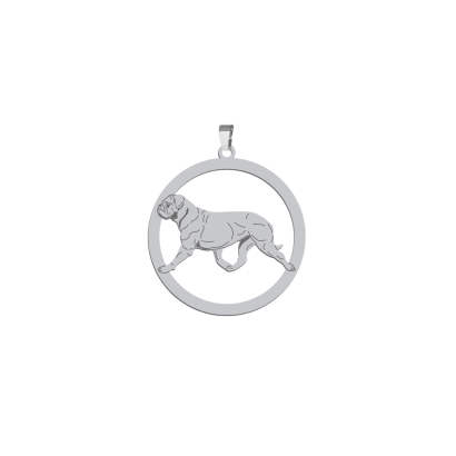 Silver Dog de Bordeaux pendant, FREE ENGRAVING - MEJK Jewellery