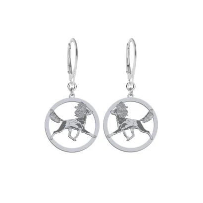 Silver Russian Toy engraved earrings  - MEJK Jewellery