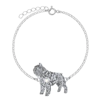 Silver Bouvier des Flandres bracelet, FREE ENGRAVING - MEJK Jewellery