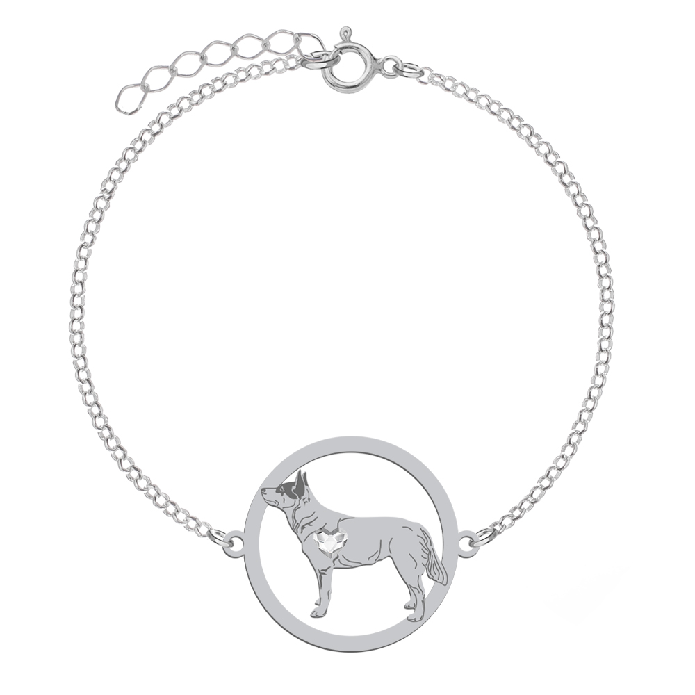 Bransoletka z rasą Australian Cattle Dog srebro GRAWER GRATIS - MEJK Jewellery