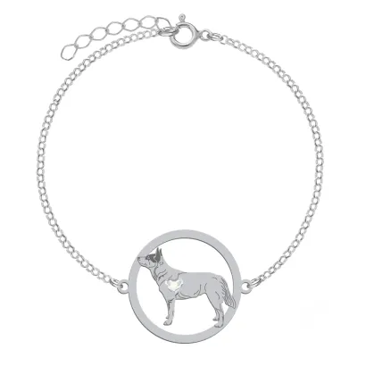 Silver Australian Cattle Dog engraved bracelet - MEJK Jewellery