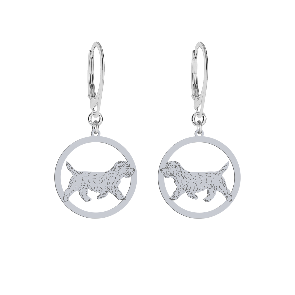 Silver Irish glen of imaal terrier engraved earrings - MEJK Jewellery