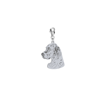 Silver English Setter charms, FREE ENGRAVING - MEJK Jewellery