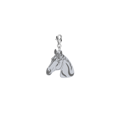 Silver Trakehner Horse charms, FREE ENGRAVING - MEJK Jewellery