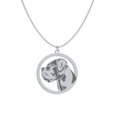Silver Cane Corso engraved necklace  - MEJK Jewellery