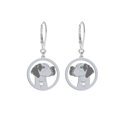 Silver Pointer earrings, FREE ENGRAVING - MEJK Jewellery