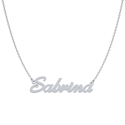 SABRINA  necklace in rhodium or gold-plated silver