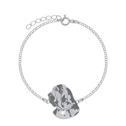 Silver Bloodhound bracelet, FREE ENGRAVING - MEJK Jewellery