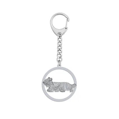 Silver Skye Terrier keyring, FREE ENGRAVING - MEJK Jewellery