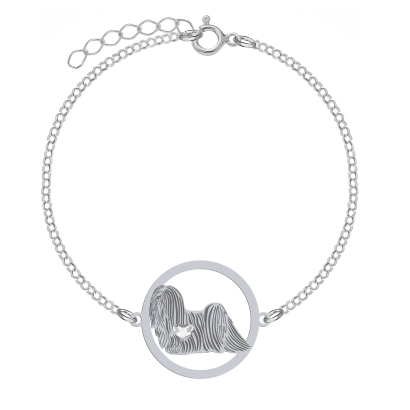 Silver Lhasa Apso bracelet, FREE ENGRAVING - MEJK Jewellery