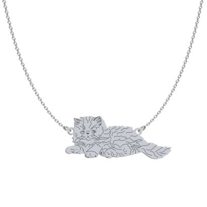 Naszyjnik z Kotem Perskim srebro GRAWER GRATIS - MEJK Jewellery