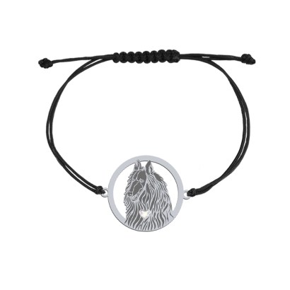 Silver Groenendael string bracelet, FREE ENGRAVING - MEJK Jewellery