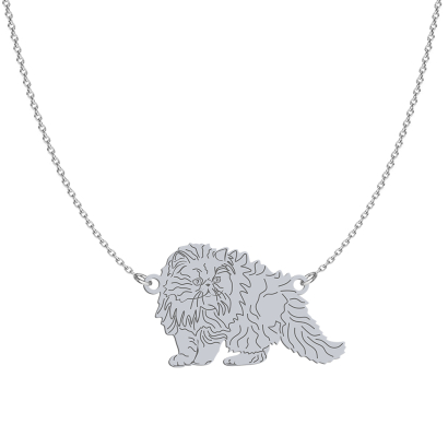 Silver Persian Cat necklace, FREE ENGRAVING - MEJK Jewellery