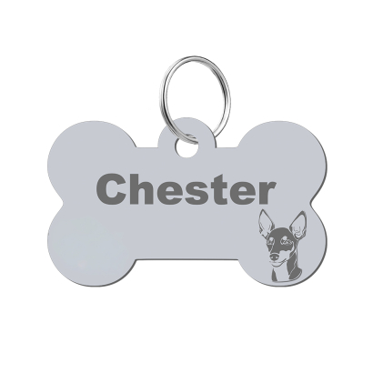 Identyfikator dla psa English Toy Terrier GRAWER DWUSTRONNY GRATIS