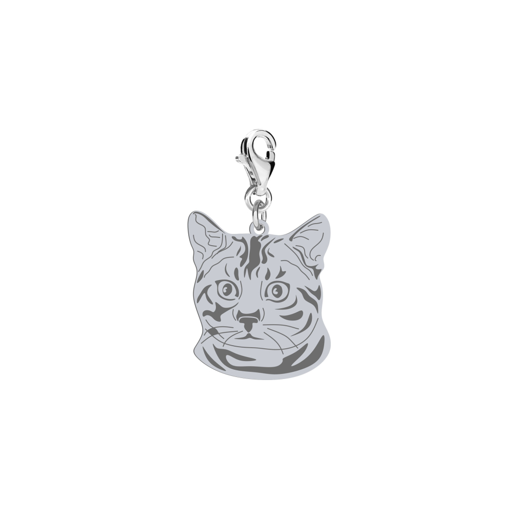 Silver Bengal Cat charms, FREE ENGRAVING - MEJK Jewellery