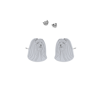 Silver Lhasa Apso earrings - MEJK Jewellery