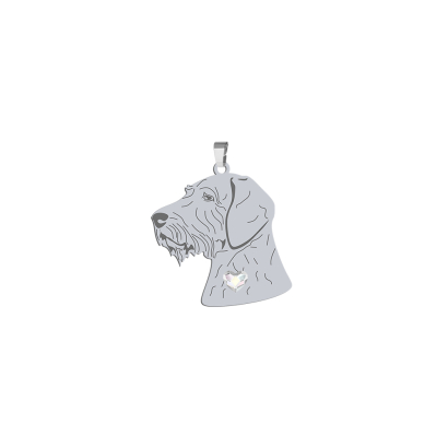 Silver Vizsla Dog engraved pendant - MEJK Jewellery