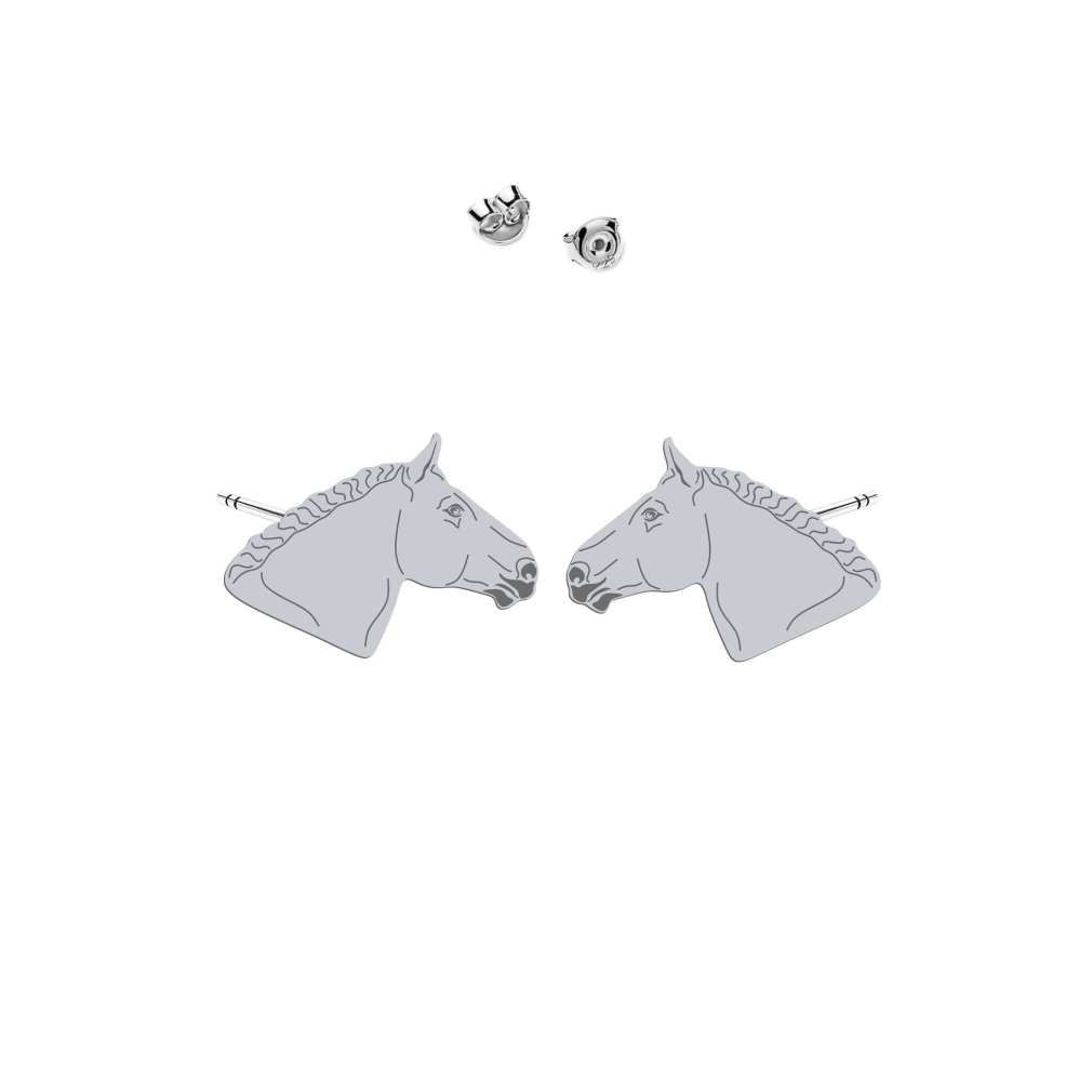 Silver Belgian Horse earrings - MEJK Jewellery