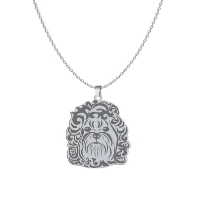 Silver Russian Tsvetnaya Bolonka engraved necklace - MEJK Jewellery