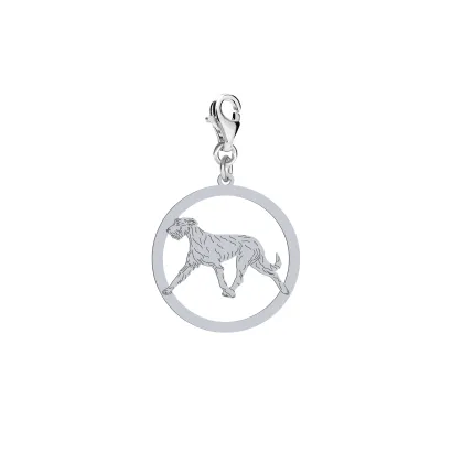 Silver  Irish Wolfhound  engraved charms - MEJK Jewellery