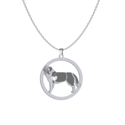 Silver Moscow Watchdog engraved necklace - MEJK Jewellery