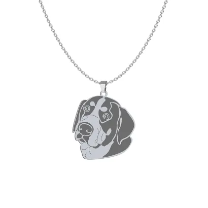 Silver Greater Swiss Mountain Dog engraved necklace - MEJK Jewellery