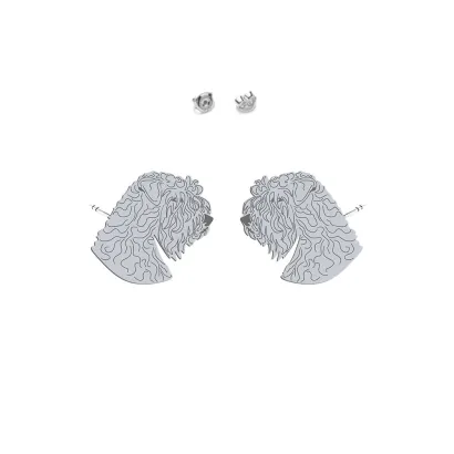 Silver Irish Soft-coated Wheaten Terrier earrings - MEJK Jewellery