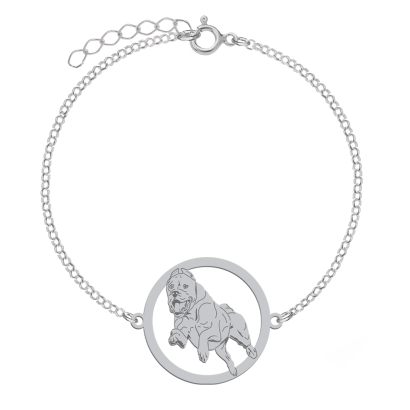 Silver Dogo Argentino bracelet, FREE ENGRAVING - MEJK Jewellery