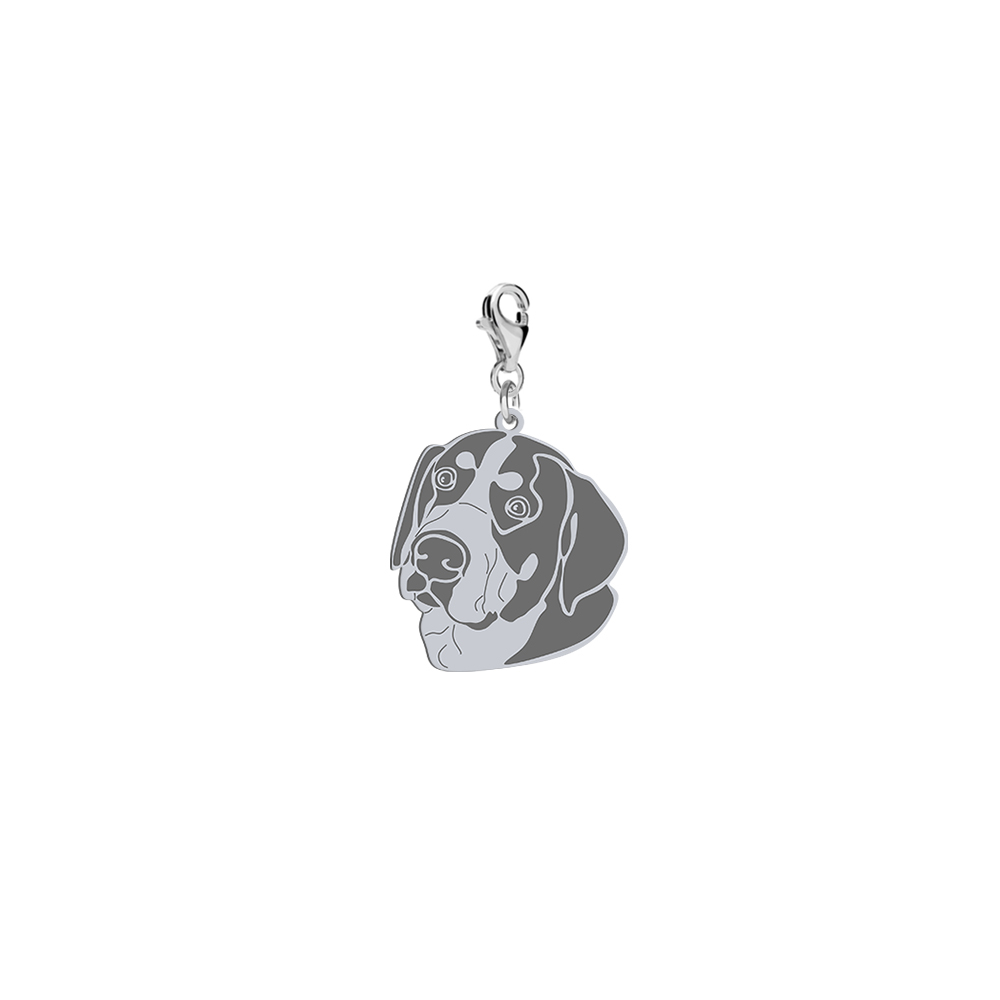 Silver Greater Swiss Mountain Dog engraved charms - MEJK Jewellery