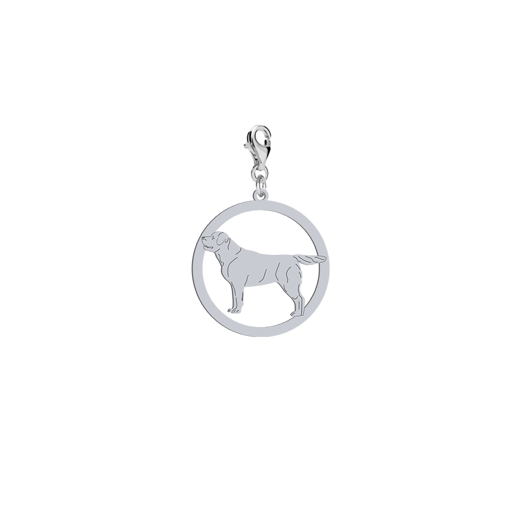 Silver Labrador Retriever engraved charms - MEJK Jewellery