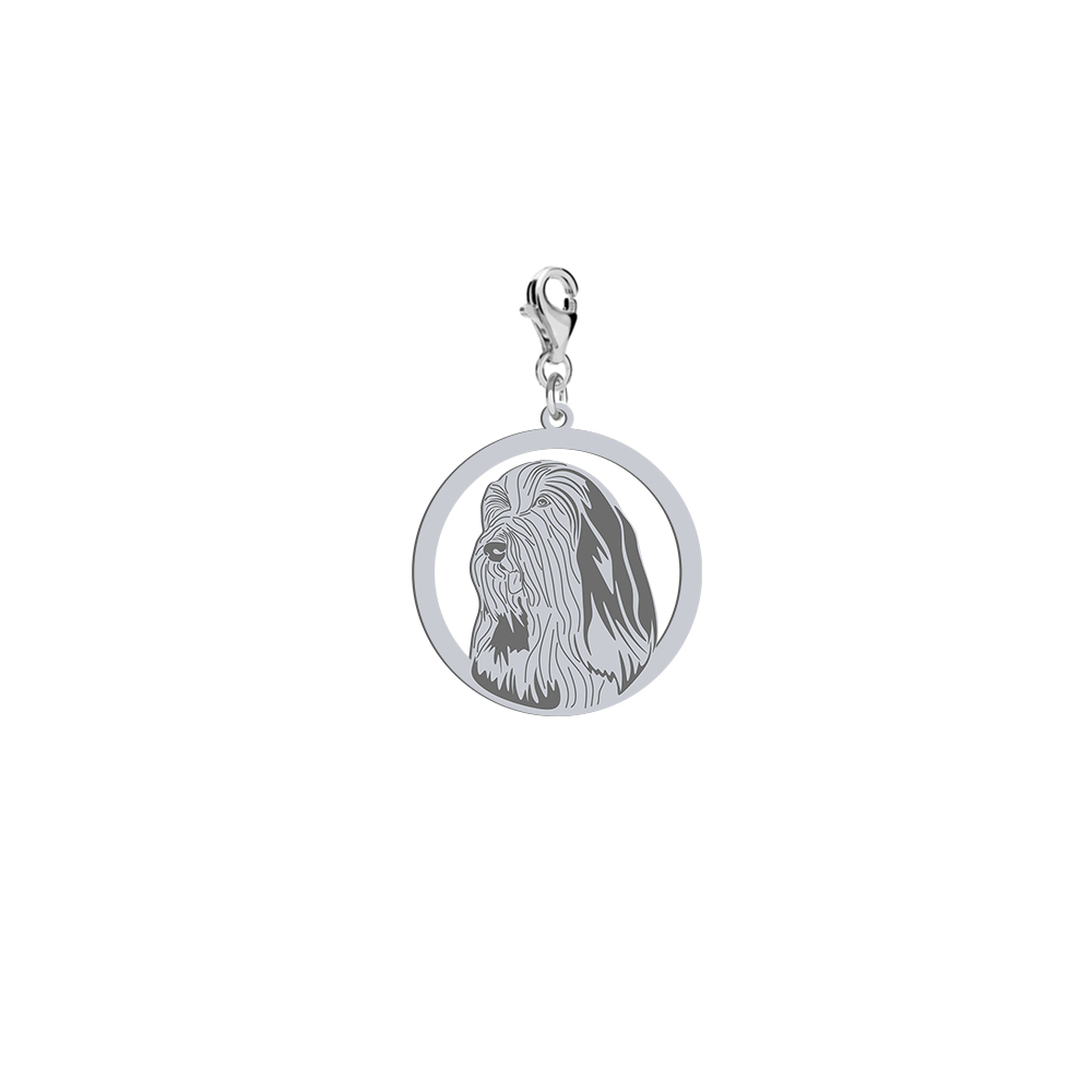 Charms z psem Bearded Collie srebro - MEJK Jewellery