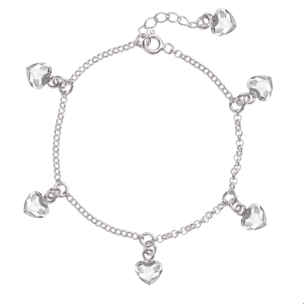 Bracelet HEART  with  crystals