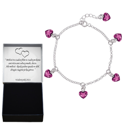 Bracelet HEART  with  crystals
