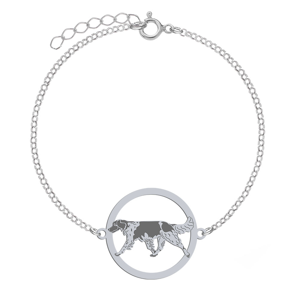 Silver Small Münsterländer bracelet, FREE ENGRAVING - MEJK Jewellery