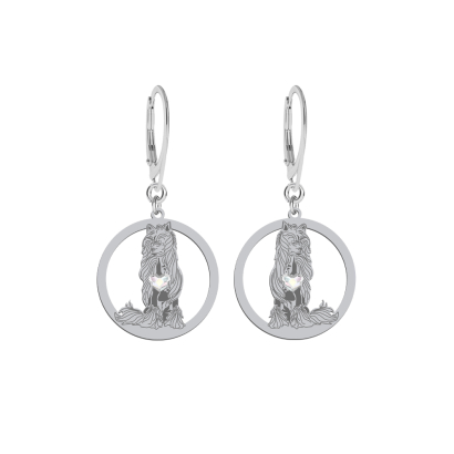Silver Hairless Chinese Crested earrings, FREE ENGRAVING - MEJK Jewellery