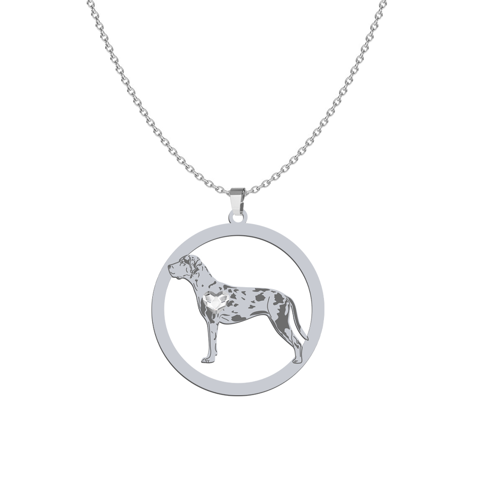 Silver Louisiana Catahoula necklace, FREE ENGRAVING - MEJK Jewellery