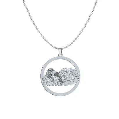 Silver Pekingese necklace, FREE ENGRAVING - MEJK Jewellery