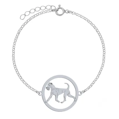 Silver Irish Terrier bracelet, FREE ENGRAVING - MEJK Jewellery